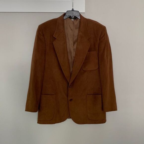 CHAMISTE Tan Sport Coat Blazer Classic Design Fully Lined w Pockets Men’s sz 44L - Picture 11 of 11
